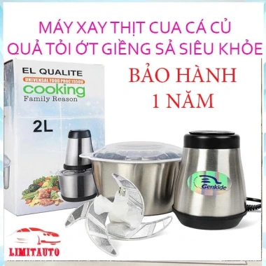 Máy Xay Thịt Inox Đa Năng 4 Lưỡi Cối Xay Giò Chả, Bảo Hành 1 Năm, Giá 305k