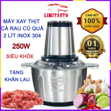 Máy Xay Thịt Inox Đa Năng 4 Lưỡi Cối Xay Giò Chả, Bảo Hành 1 Năm, Giá 305k