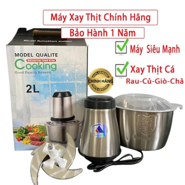 Máy Xay Thịt Inox Đa Năng 4 Lưỡi - Cối Xay Giò Chả Chính Hãng, Giá Ưu Đãi 282k