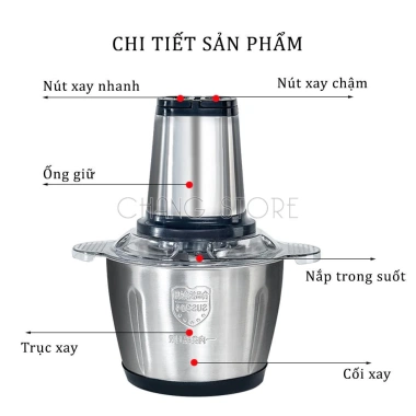 Máy xay thịt Kitchen Expert 2L inox 304 lưỡi dao 4 cánh, giảm còn 155.000₫ 3 Máy xay thịt Kitchen Expert 2L inox 304 lưỡi dao 4 cánh, giảm còn 155.000₫ 3