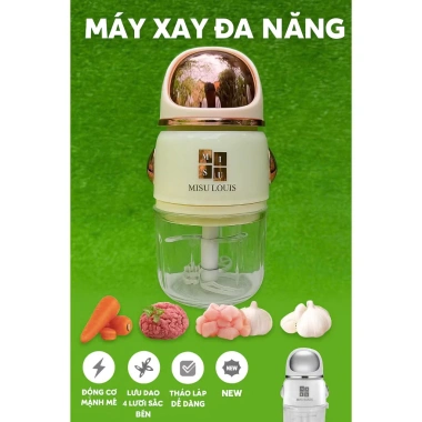 Máy xay thịt Louis Nhật Bản 750ml 350W công nghệ mới, lưỡi xay mới - Giá 139.000₫ 4