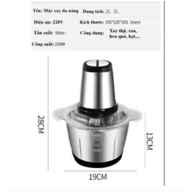 Máy xay thịt mini cầm tay Inox 304 4 lưỡi đa năng, 2.500W, giá chỉ 116.070₫ 6 Máy xay thịt mini cầm tay Inox 304 4 lưỡi đa năng, 2.500W, giá chỉ 116.070₫ 6