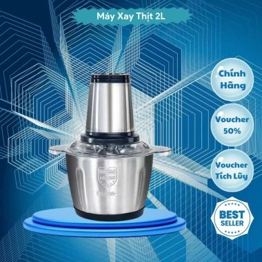 Máy xay thịt mini đa năng 2L - Xay tỏi ớt, sinh tố, nước ép, giá chỉ 197.000đ