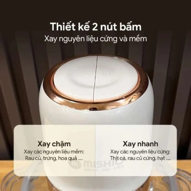 Máy Xay Thịt Mishio MK388 2L Cối Thủy Tinh - Xay Nhuyễn Đa Dụng, Giá Ưu Đãi 299k 2