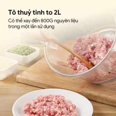 Máy Xay Thịt Mishio MK388 2L Cối Thủy Tinh - Xay Nhuyễn Đa Dụng, Giá Ưu Đãi 299k 6
