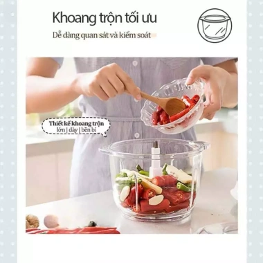 Máy Xay Thịt Mishio MK388 2L Cối Thủy Tinh - Xay Nhuyễn Đa Dụng, Giá Ưu Đãi 299k 8