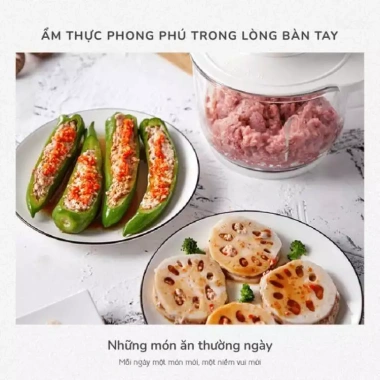 Máy Xay Thịt Mishio MK388 2L Cối Thủy Tinh - Xay Nhuyễn Đa Dụng, Giá Ưu Đãi 299k 9