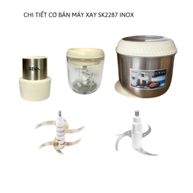 Máy xay thịt Seka 500W 2L cối thủy tinh - Xay thịt, tỏi, rau củ đa năng, giá ưu đãi 367.5k 10