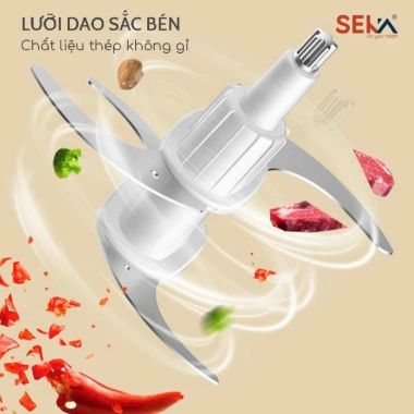 Máy xay thịt SEKA 500W - xay tỏi ớt, rau củ, cối thủy tinh, bảo hành 12 tháng - 380.000₫