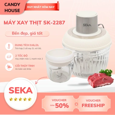 Máy xay thịt Seka SK2.287 2L 500W cối thủy tinh lưỡi dao sắc bén - 390.459 VND