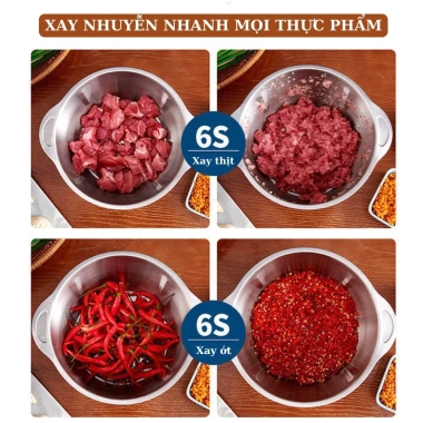 Máy xay thịt SOKANY 2L INOX 4 lưỡi dao, xay nhuyễn thực phẩm, giá 387.000₫