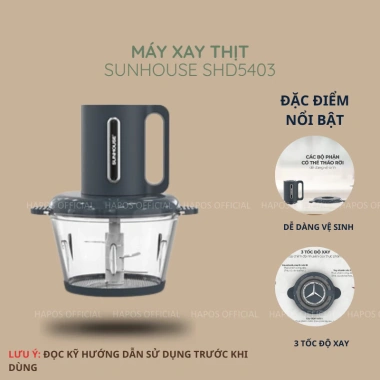 Máy xay thịt Sunhouse 1.8L 3 tốc độ, 300W SHD5.403 - Giá giảm 405.400 VND 9