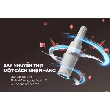 Máy xay thịt Sunhouse 1.8L 300W 3 tốc độ nhuyễn - 499.000đ (giá gốc 648.700đ) 3