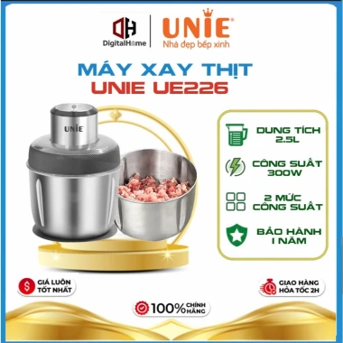 Máy xay thịt Unie UE226 2 cối inox 2.5L 300W - Bảo hành 1 năm - Giá 599.000 VND