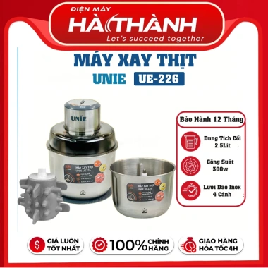 Máy Xay Thịt Unie UE226 2.5L 300W 2 Cối Inox 304 Chính Hãng Giá Ưu Đãi 599k