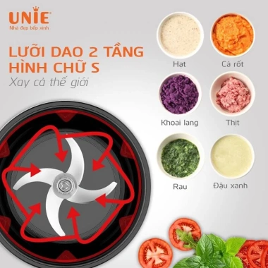 Máy Xay Thịt Unie UE226 2.5L 300W 2 Cối Inox 304 Chính Hãng Giá Ưu Đãi 599k