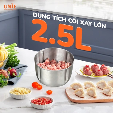 Máy Xay Thịt Unie UE226 2.5L 300W 2 Cối Inox 304 Chính Hãng Giá Ưu Đãi 599k