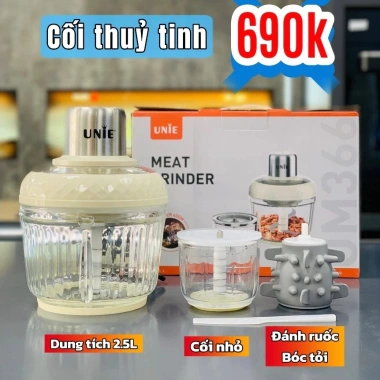 Máy Xay Thịt Unie UM366 2 Cối 400W - Chính Hãng, Giá chỉ 599.000, giảm 131.780 2
