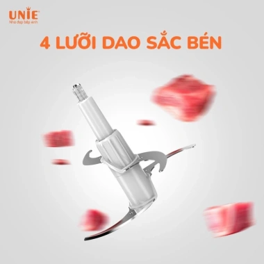 Máy xay thịt và đánh ruốc Unie UE226 2 cối to 2.5L 4 lưỡi dao sắc bén - Bảo hành 12 tháng - Giá ưu đãi 560.000₫ 7
