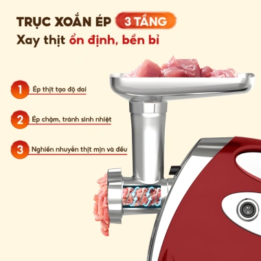 Máy Xay Thịt Venko VK-MG2.800 Công Nghiệp Tặng Bộ Nhồi Thịt + Khăn Lau Bếp Giá 945.000₫