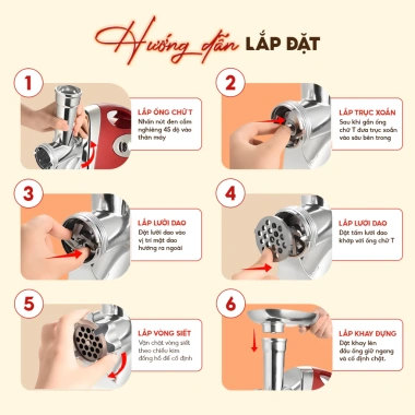 Máy Xay Thịt Venko VK-MG2.800 Công Nghiệp Tặng Bộ Nhồi Thịt + Khăn Lau Bếp Giá 945.000₫