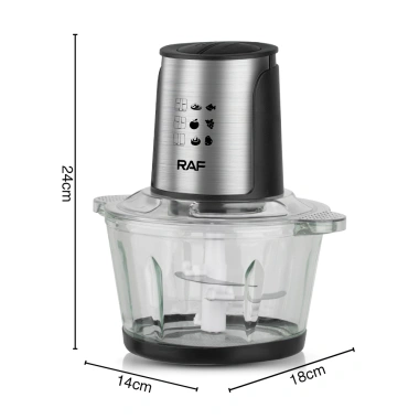 Máy xay thực phẩm đa năng 2L 800W RAF R.7.018 cối thủy tinh - Công suất lớn, giá ưu đãi 269k
