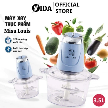 Máy Xay Thực Phẩm Đa Năng 500W Misu Louis 3.5L, Lưỡi Dao 4 Cánh, Giá 225.000 VND