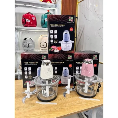 Máy xay thực phẩm đa năng cối thủy tinh 500W Misu Louis 3.5L, xay thịt mạnh, giá 255k