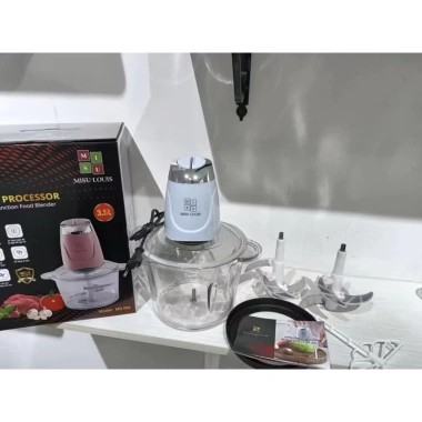 Máy xay thực phẩm đa năng cối thủy tinh 500W Misu Louis 3.5L, xay thịt mạnh, giá 255k
