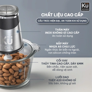 Máy xay thực phẩm đa năng KUCHEN DKFC1.212 500W 2.100ml - Giá ưu đãi 1.260.000₫, bảo hành 2 năm 5