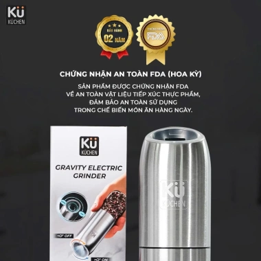 Máy xay tiêu muối tự động đa chế độ xay thô mịn, bảo hành 2 năm KU KYMQ-63B 472.500₫ 6