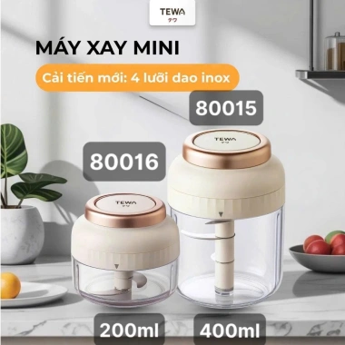 Máy xay tỏi ớt kéo tay TEWA 200ml - Đa năng mạnh mẽ, giá chỉ 140.000đ