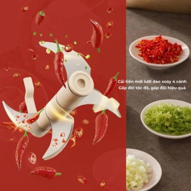 Máy xay tỏi ớt kéo tay TEWA 200ml - Đa năng mạnh mẽ, giá chỉ 140.000đ