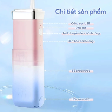 Máy xịt răng điện cầm tay mini, làm sạch miệng mạnh, sạc USB - Giá 162.000 VND 7 Máy xịt răng điện cầm tay mini, làm sạch miệng mạnh, sạc USB - Giá 162.000 VND 7