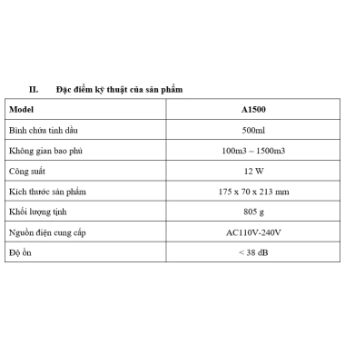 Máy xông tinh dầu A1.500 - Phòng ngủ, khách, thơm quần áo, giảm 20% còn 298.200₫ 6