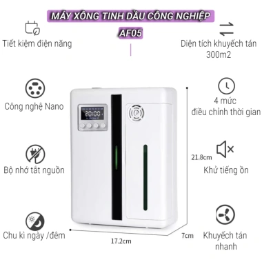Máy Xông Tinh Dầu AROMA AF05 Công Nghiệp 300m2 - Công Suất Lớn, Giá 585.000 VND
