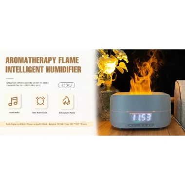 Máy Xông Tinh Dầu Ngọn Lửa, Loa Nhạc, Đồng Hồ, Khuếch Tán Tinh Dầu - Giá 319.000 giảm 16% 7