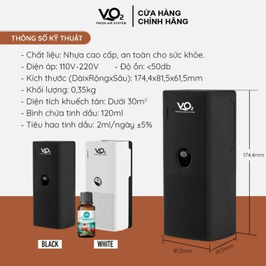 Máy Xông Tinh Dầu VO2 Aroma Diffuser V50 Tự Động Dùng Pin - Giảm Giá Đến 22%