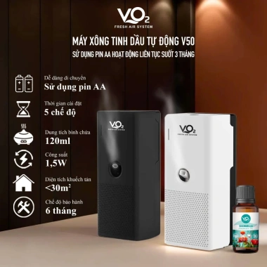 Máy Xông Tinh Dầu VO2 Aroma Diffuser V50 Tự Động Dùng Pin - Giảm Giá Đến 22%