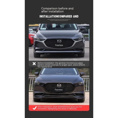 Mazda 3 Sedan 2.020-2.026 – Dải trang trí lưới giữa, Miếng sửa đổi Chiến binh đen, Giá chỉ 990.000 VND (Giá gốc 1.267.200 VND)
