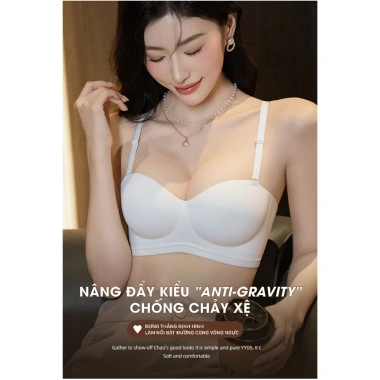 MBGB Bra Áo Lót Su Đúc Không Gọng Nâng Ngực, Tạo Khe 3 Kiểu Mặc, Áo Ngực Nâng Quả Mút Dày - Giảm giá 199.000đ