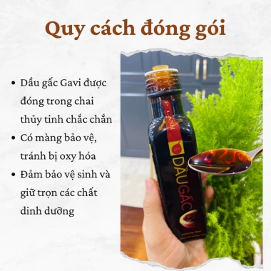 MC Dầu Gấc Ép Lạnh Gavi 120ml - Dầu ăn dặm gấc tươi, tăng đề kháng, uống trực tiếp 4