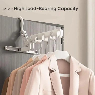 MceHKF Giá Treo Gập Lại 5 Lỗ - Thanh treo móc quần áo di động, du lịch, cắm trại 2