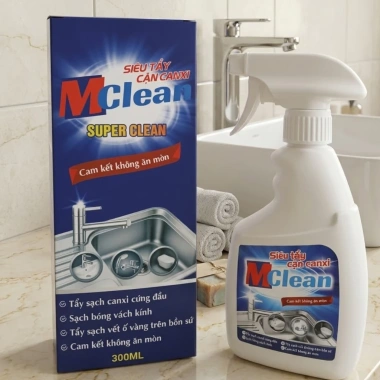MClean 300ml - Tẩy Cặn Canxi Không Ăn Mòn, Dùng Nhà Tắm, Vách Kính, Gạch Men - 52.000