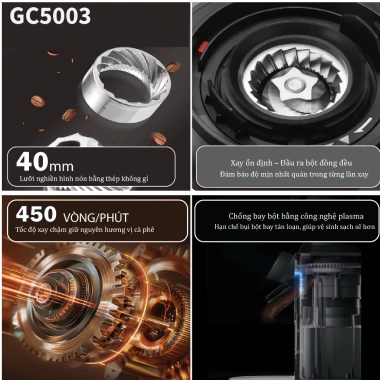 MDWINGS EM5.210 20bar 1.350W + GC5.003 150W - Máy pha & xay cà phê, BH 12 tháng, Giá 5.98 triệu 5