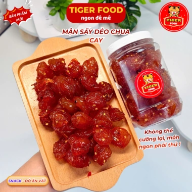 Me Rim Nguyên Trái TIGER FOOD - Mứt Me Trần Dẻo Chua Cay Ngọt Đậm Đà, Kẹo Tết