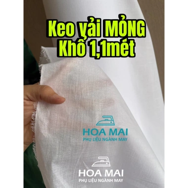 Mếch vải mềm mỏng Nhật siêu dính, đa keo phụ liệu may mặc - Giá 19.000