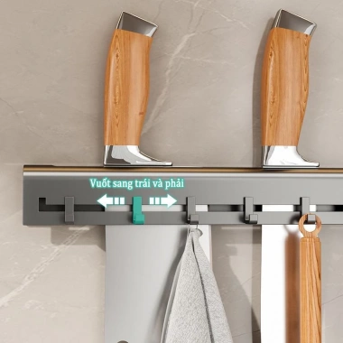 MEIDOO Giá đựng bếp nhôm chống thấm nước, chống gỉ, có móc treo - Giá 174.900₫ 3