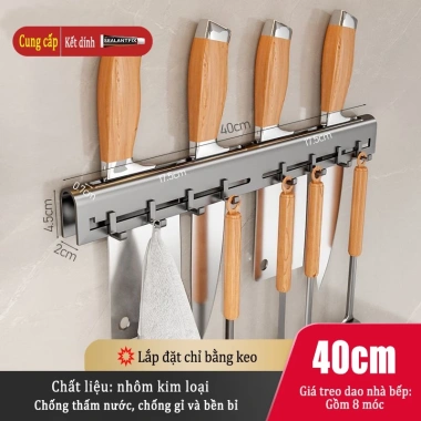 MEIDOO Giá đựng bếp nhôm chống thấm nước, chống gỉ, có móc treo - Giá 174.900₫ 9