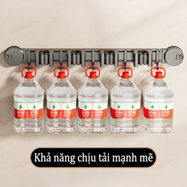 MEIDOO Thanh móc kẹp chổi đa năng – Treo cây lau nhà, dán tường, kẹp cốc hút, giảm 22% còn 176.000₫